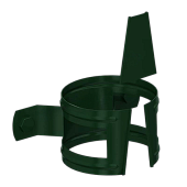 Держатель трубы D100 на дерево (ПЛД-02-6005- Зеленый мох-0,6) (фото)