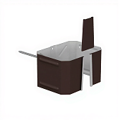 Держатель трубы Металлпроф 76*102 ПЭ на кирп корич (фото)