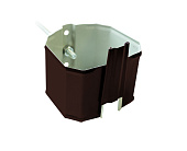 Кронштейн трубы на кирпич прямоугольный РЕ коричне (фото)