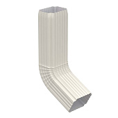 Колено трубы 76*102 (ПЛ-02-9003-0,5) бел (фото)