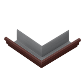 Угол наруж желоба Металлпрофиль 120*86 ПЭ коричн (фото)