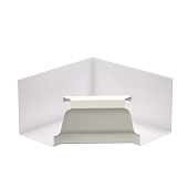 Угол желоба внутр 120*86 ПЛ-02-9010-0,5 бел (фото)