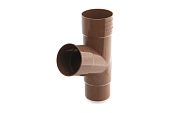 Тройник 110/110/110мм корич. (фото)